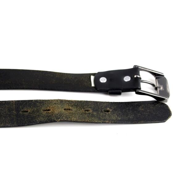 Levi's SADDLE BLACK REAL LEATHER 1 1/2"Wd DRESS CASUAL MEN'S BELT Sz 44/110 (1M - Picture 14 of 14